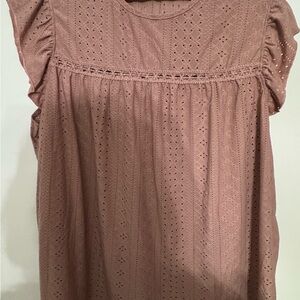 Elegant Lace Women Top in Mauve